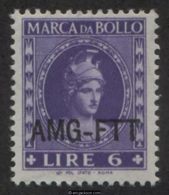 AMG Trieste Fiscal Revenue Stamp, FTT F56b mint, VF
