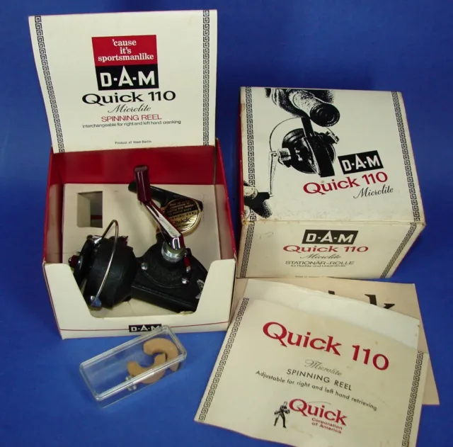 VINTAGE DAM QUICK 110 Microlite Spinning Reel New in BOX Germany $325.00 -  PicClick