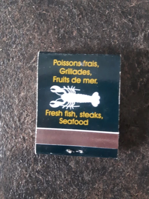 Restaurant Du Vieux Port Montreal Quebec Matchbook Cover 2