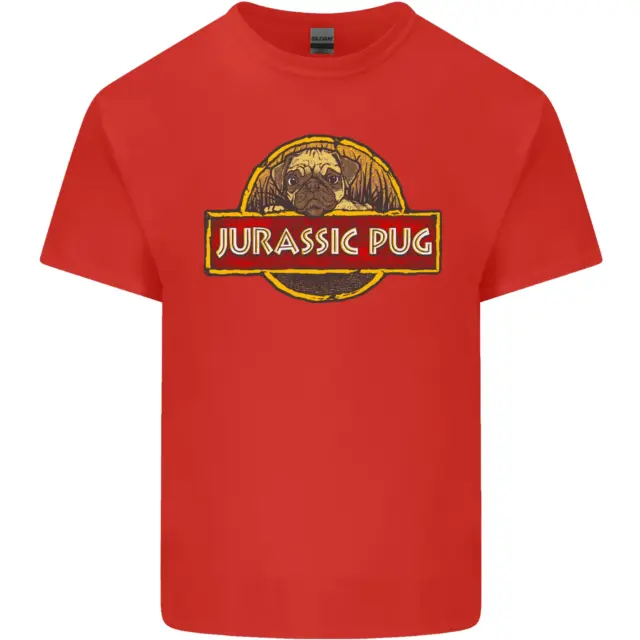 T-shirt top parodia film per cani Jurassic Pug parodia da uomo cotone 5