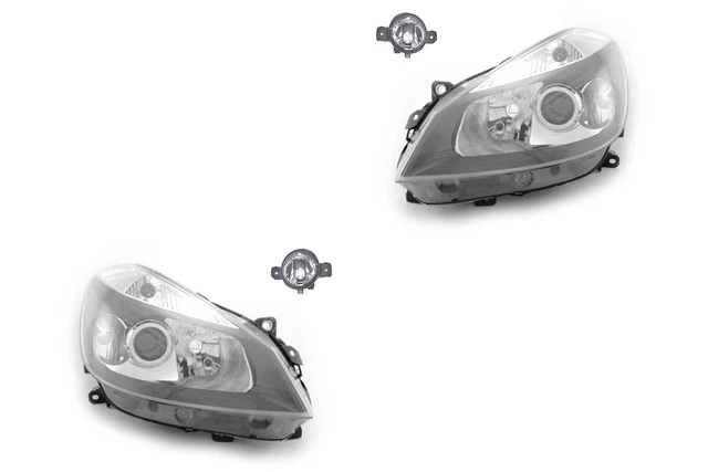Phares Lot Halogène Convient pour Renault Clio Br Cr 05 - 09 H7 H1 + Brouillard