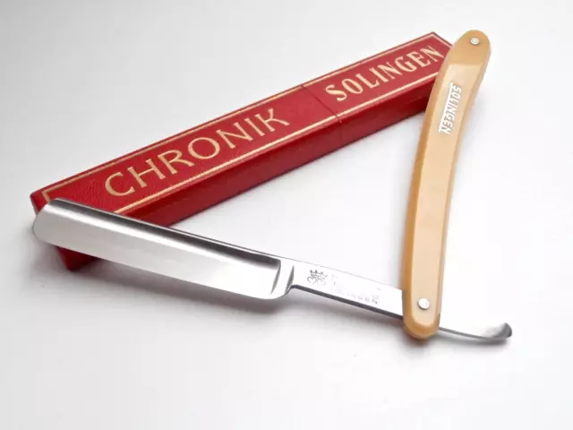 Rasiermesser SOLINGEN 4/8" CHRONIK Straight Razor, Rasoio Rasoir Coupe chou TOP! 3