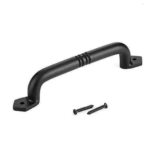 Sliding Barn Door Handle Pull Black Heavy Duty Cast Iron Hardware for Wooden