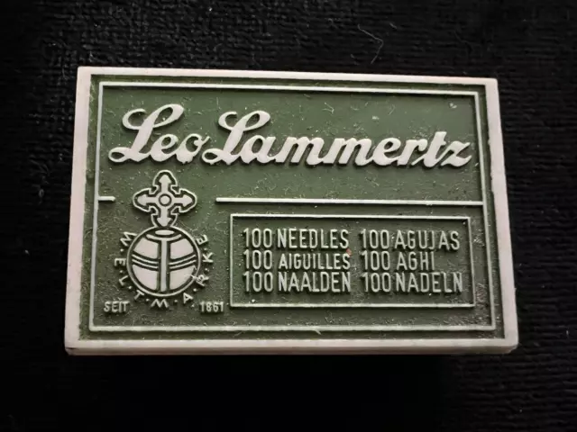 LAMMAMERTZ 287 Talla L 65/1 Medio Y Agujas para Máquina Coser Caja 100 Piezas