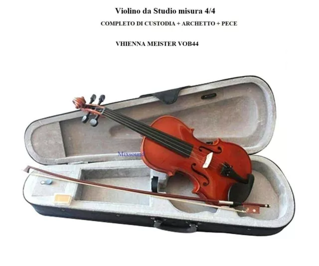 Violino Da Studio Misura 4/4 Kit Con Custodia + Archetto + Pece