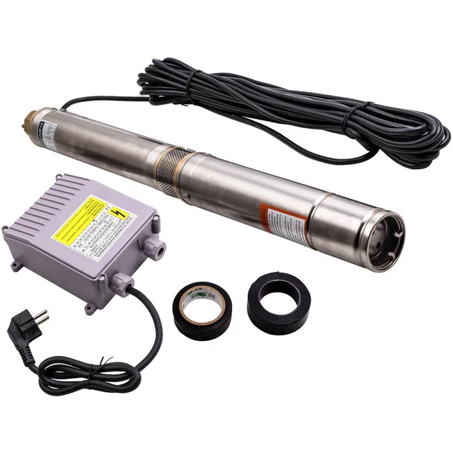 Pompe à Eau Submersible 3 Pouces - 1/2 HP - Pour Puits Profond - 110V/60Hz - 370W - Débit 16GPM - Pression Max 95psi