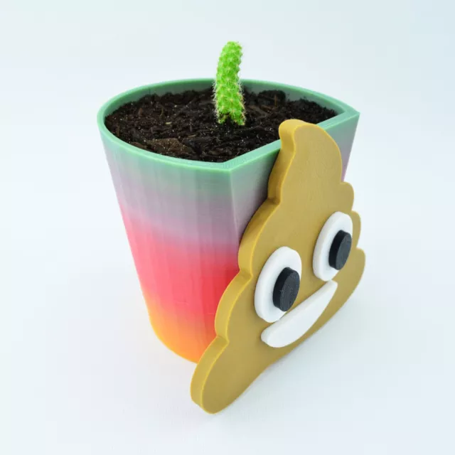 Indoor Decorative Planters | Poop Emoji Plant Pots For Home and Office