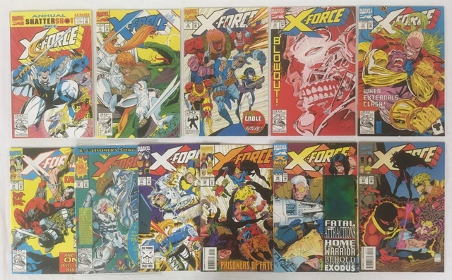X-Force 1992 Marvel 11 Comic lot issues # 6 8 13 15 18 20 24 25 27 Annual # 1 NM