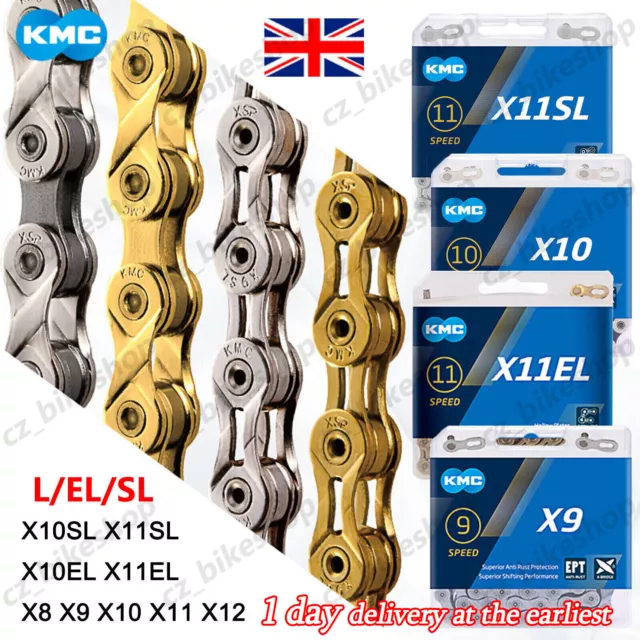 KMC 6/7/8/9/10/11/12 Speed Bike Chain 116/118 Quick Link fit Campy SRAM Shimano