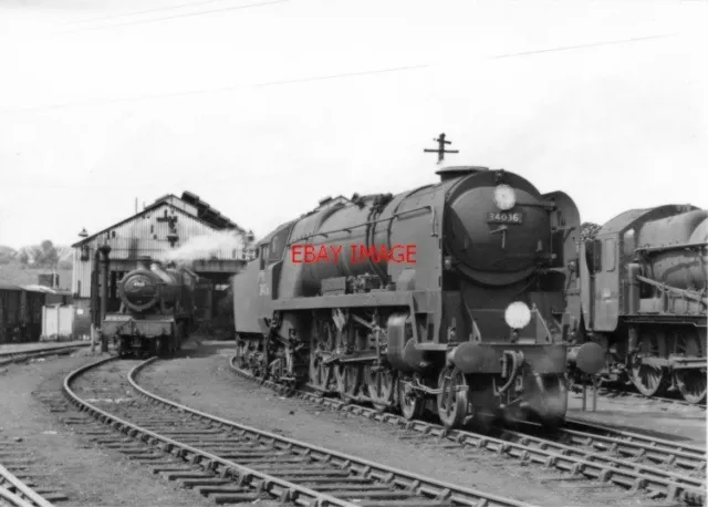 Photo  Sr West Country Loco No 34036 At Laira Loco Shed C1964