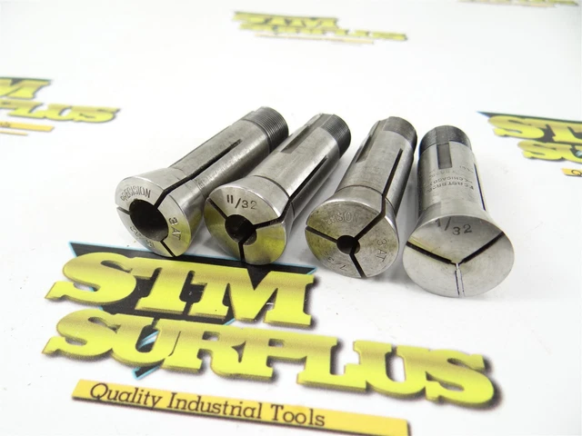 4Pc Lot Of 3At Collets 1/32" 7/32" 11/32" 15/32" + Erickson