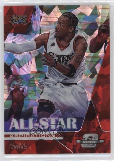 2019 Contenders Optic All-Star Aspirations Red Cracked Ice Prizm Allen Iverson