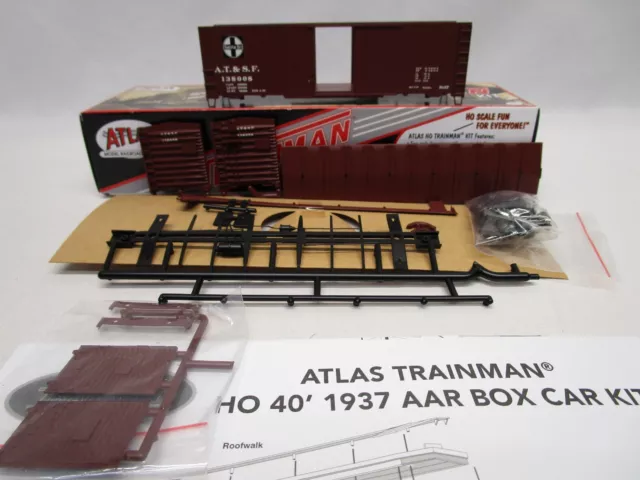Atlas HO Scale ATSF Santa Fe 1937 40' AAR Box Car NOS Kit