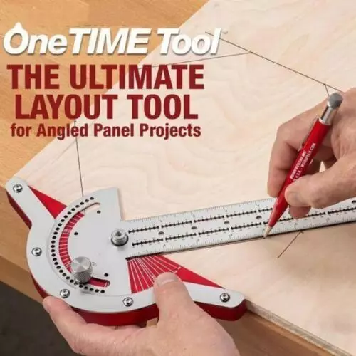 Woodworkers Edge-Rule Stainless Steel Adjustable Protractor Angle Finder-Caliper