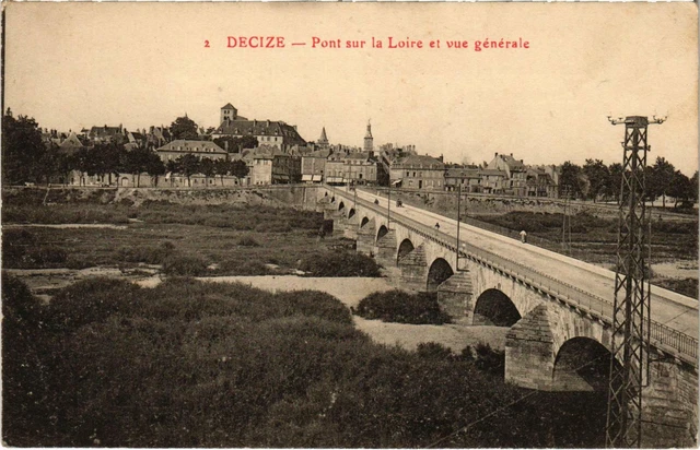 CPA DECIZE Pont sur la Loire and general view of Nievre (100174)