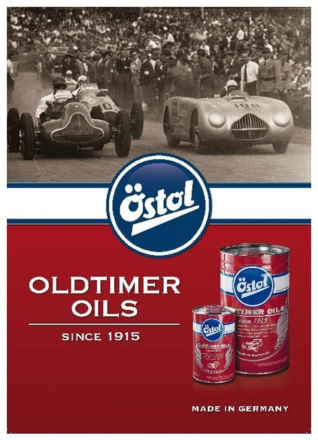 Östol Vintage Car Engine Oil VW Beetle Bus T1 T2 Type 3 SAE 20W-50 5 Litre Tin