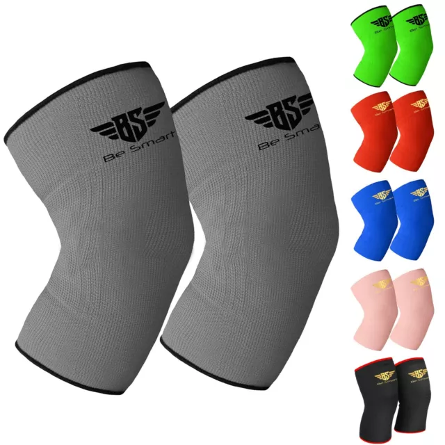 2 Knee Support Compression Sleeve Brace Patella Arthritis Pain Relief Gym