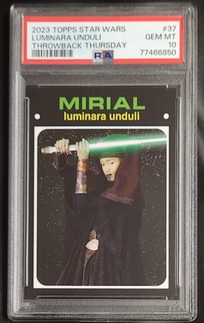 Luminara Unduli 2023 Topps Throwback Thursday Star Wars #37 PSA 10 GEM MT