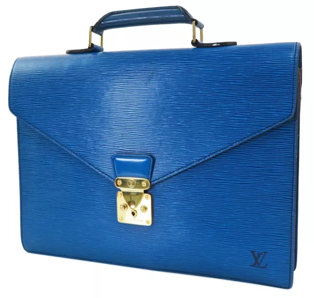 LOUIS VUITTON BLUE Jean Denim Handbag Red Leather Trim Buckle Strap Purse  Tote $299.99 - PicClick