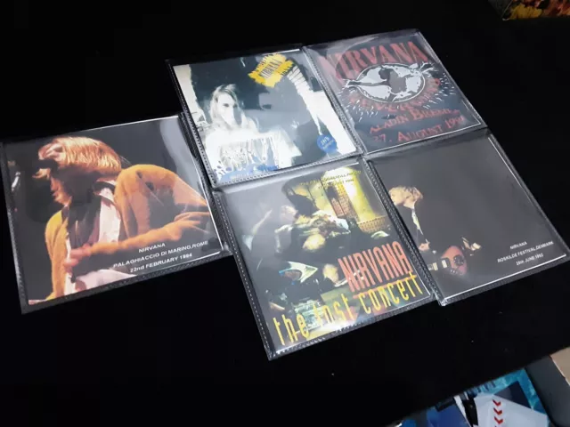 Nirvana CD x 5 Live Shows gedruckte CDs SELTEN Kurt Cobain Foo Fighters