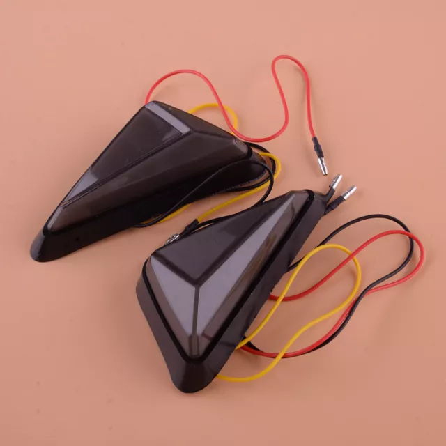 2pcs Motorcycle Amber White Flush Mount LED Turn Signal DRL Light Indicator