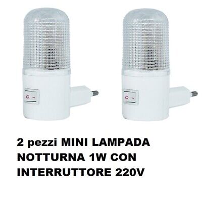 💡Luce Notturna LED(2PEZZI)  Luce Bianca  Notte X Bambini Interruttore on/off