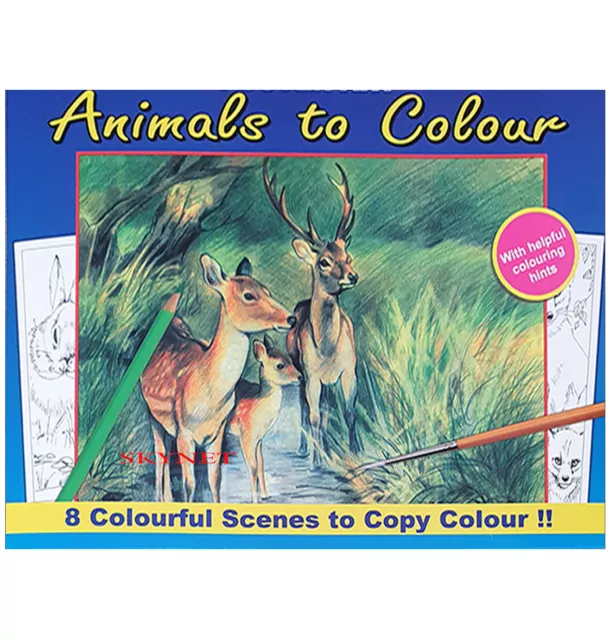Animals Life Quality Artist Colour Therapy Colouring Book Suitable For All Ages
