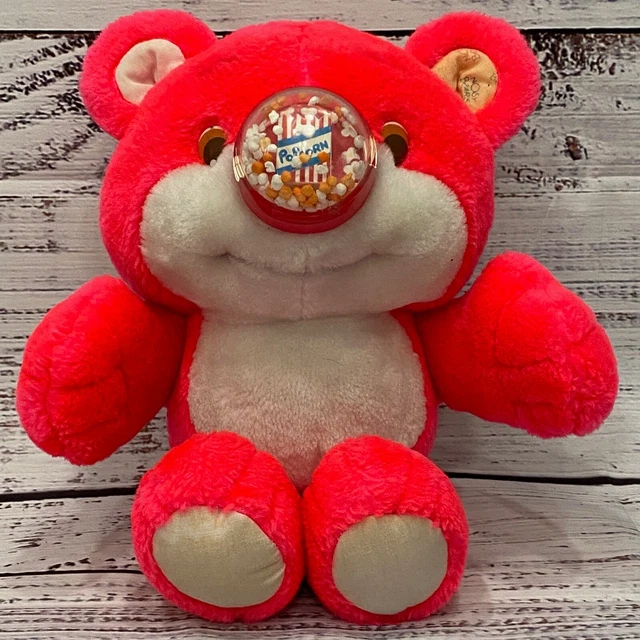 VINTAGE PLAYSKOOL NOSY Bears Nose Popper 11” Teddy Bear Popcorn Popping