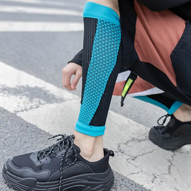 1 par de soportes para piernas elásticos absorción de sudor para hombres soporte deportivo