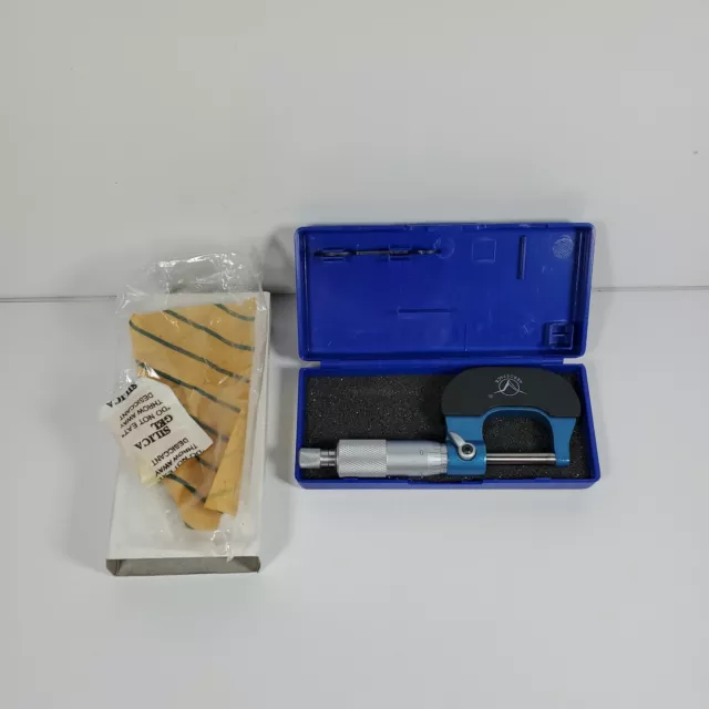 Aerospace 0 - 1" Outside Micrometer W/ Carbide Tips, Ratchet Stop, And Case