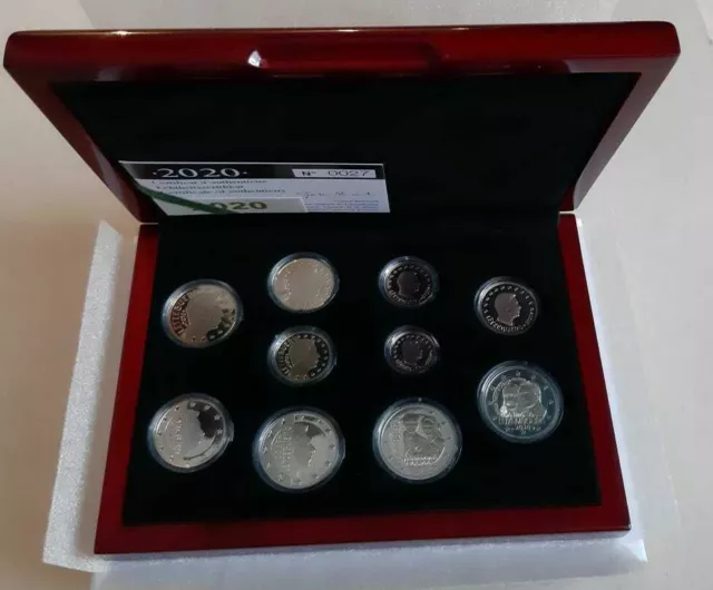 Offizieller Kursmünzensatz Luxemburg 2020 PP mit 2 x 2 Euro Gedenkmünze PP RAR
