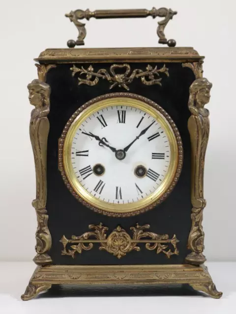 JAPY FRERES MANTEL CARRIAGE CLOCK French antique bell strike RESTORE
