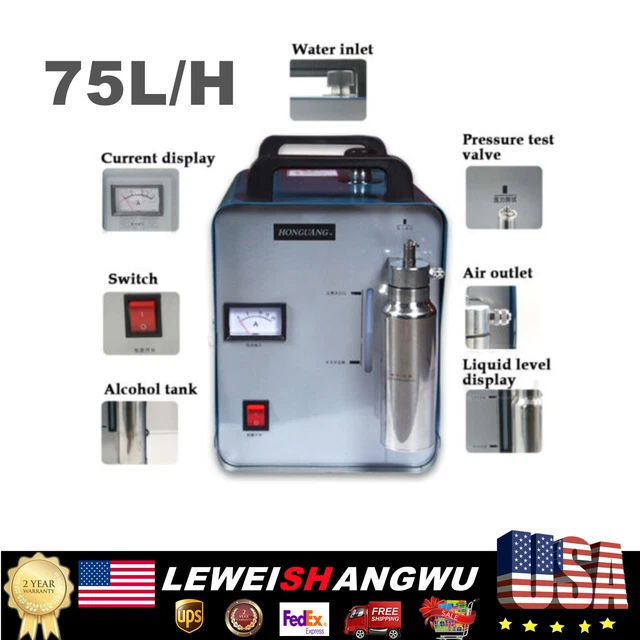 75L/H Oxygen Hydrogen Water Flame Polisher H160 Acrylic Flame Welder Generator