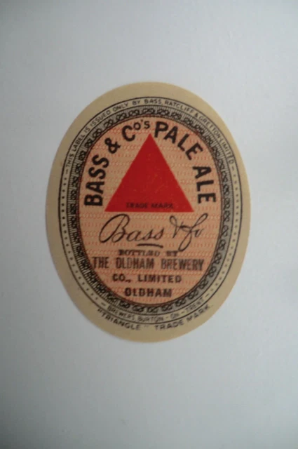 Mint Bass Burton Bottled The Oldham Brewery Pale Ale Brewery Beer Label