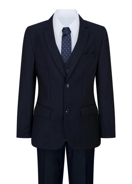 Blazer camicia cravatta pantaloni blu navy 5 pezzi festa di nozze