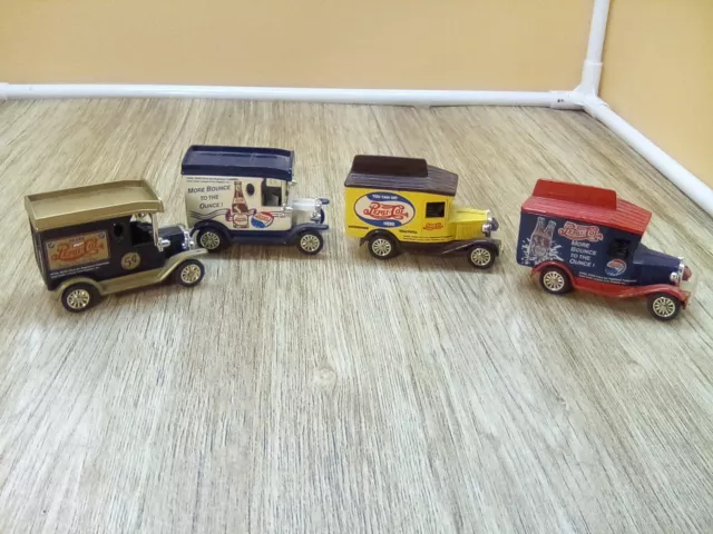 VTG - Golden Wheel - Die Cast - Pepsi-Cola Delivery Trucks - SET OF 4.