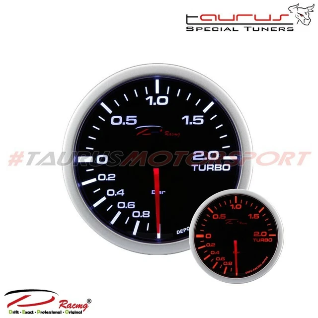 Manometro Depo Racing Pressione Turbo 0 3 Bar Movimento Meccanico Analogico 52mm - Foto 3