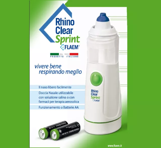 Flaem, Rhino Clear Mobile, Doccia Nasale Portatile e Ricaricabile