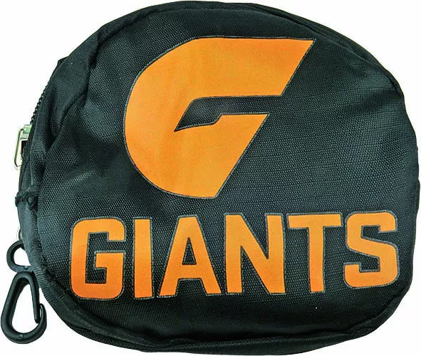 Greater Western Giants AFL Foldaway Shopping Grocery Tote Carry Bag Pouch Key...