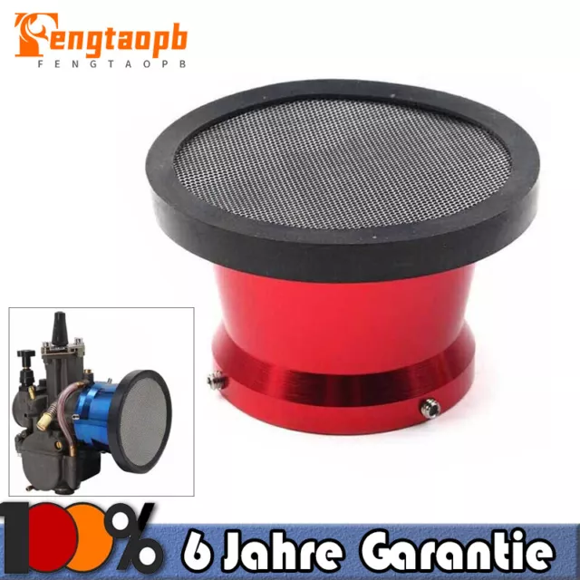 Vergaser Luftfilter Horn Cup Netztrichter Velocity Stacks Für Vergaser 50mm Rot