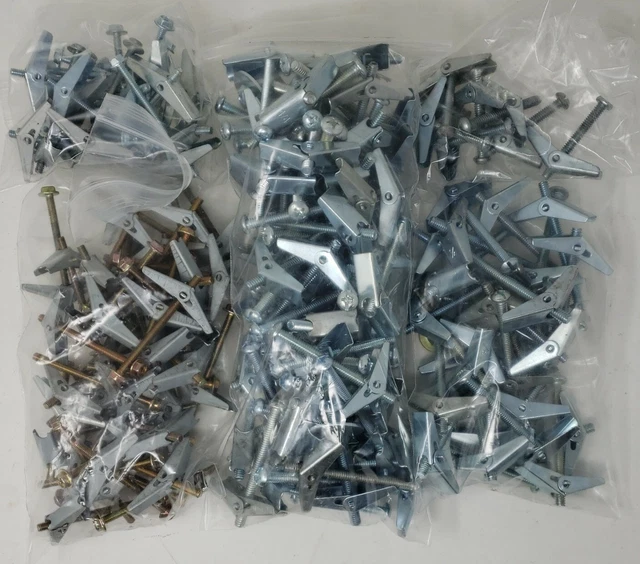 Lot of 125+ Various Toggle Bolts 7 3/4 lbs