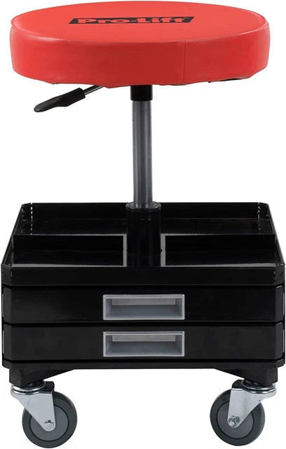 C-3100 Grey Pneumatic Chair with Dual Tool Tray - 300 Lb. Capacity FAST SHIPPING