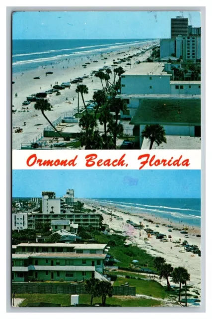 Ormond Beach, FL Florida, Multi Aerial View Beach Scene, Postcard Posted 1979