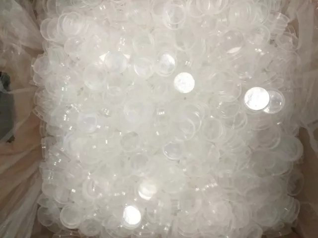 100 clear Plastic assorted Bottle Lids, Tops Arts And Crafts