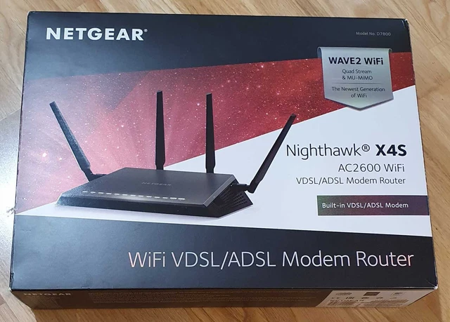 Modem + Router Nighthawk X4S AC2600 WiFI Dual Band VDSL/ADSL Netgear D7800
