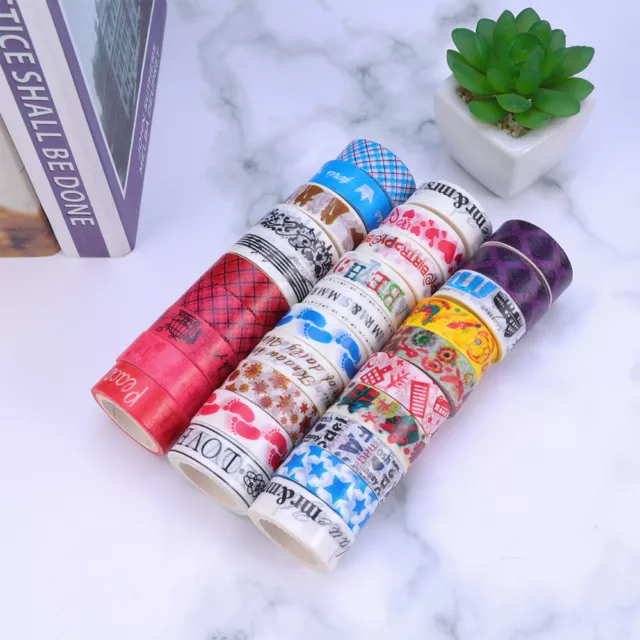 30 Rolls Adhesive Paper Sticker Craft Scrapbooking Tape Planner