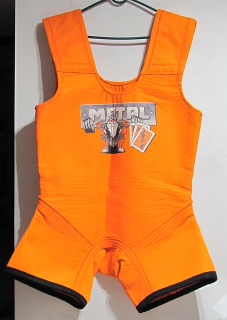 METAL Jack (2-Ply) Squat Suit size 54 Orange With Adjustable Straps Only Used 1X