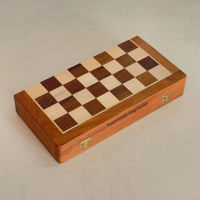 5” Inches Wooden chess set with storage Travel For magnetic chess set