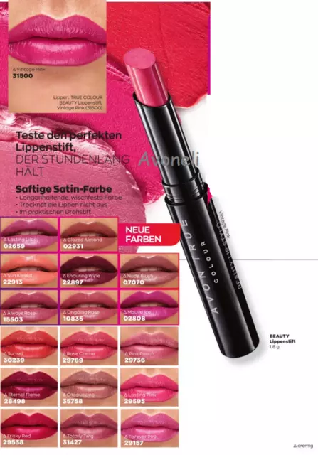 AVON TRUE COLOUR BEAUTY Lip Stylo / Ultra Beauty Lippenstift Farbwahl NEU