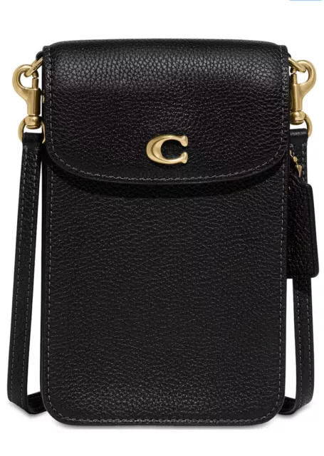🌹🌺🎁 Woman's Handbags COACH Polished Pebble Leather Phone Crossbody NWT